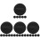 24Pcs Black Loose Powder PU Makeup Tools for Women 4