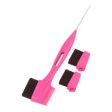 2Sets Metal Eyelash Comb and Eyebrow Brush Kit with Replaceable Heads