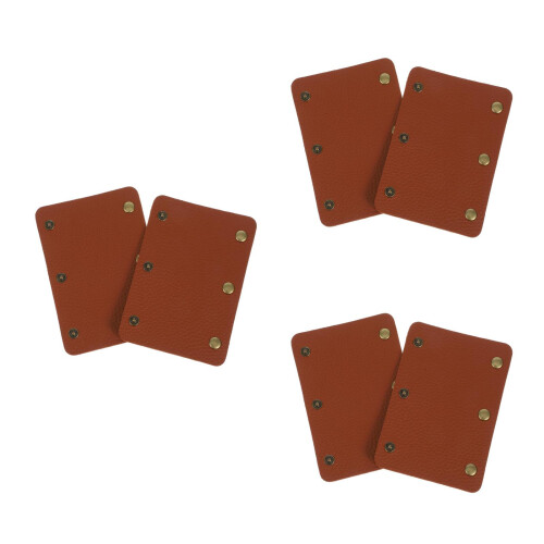 6Pièces Protections Cuir PU Clair 2