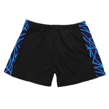 2Pairs Men Swimwear Black Comfortable Printed Surf and Rafting Shorts