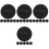 24Pcs Black Loose Powder PU Makeup Tools for Women 5