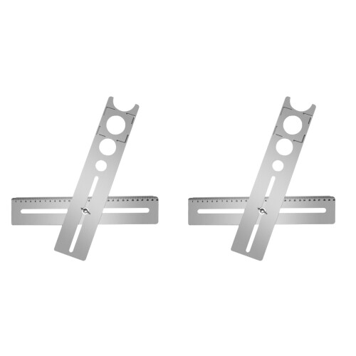 2Pcs Silver Ceramic Tile Hole Locator for Interior Install 1