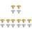 16Pcs Locking Brass Earring Backs Small Assorted Color Noise-Free Wear 3