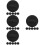 24Pcs Black Loose Powder PU Makeup Tools for Women 9