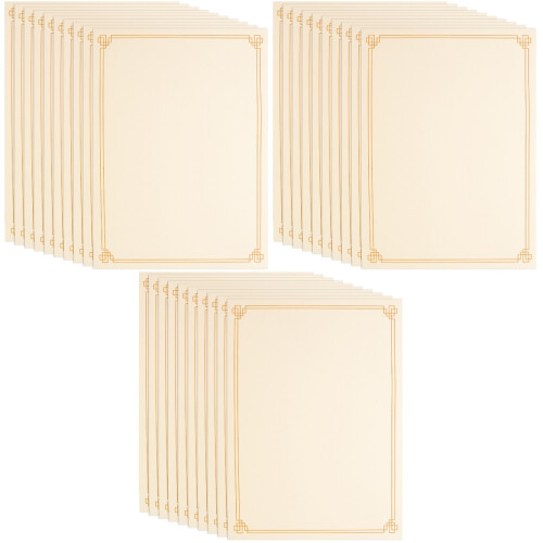 30Pcs Beige A4 Blank Certificate Paper Writable Printable for Awards 2