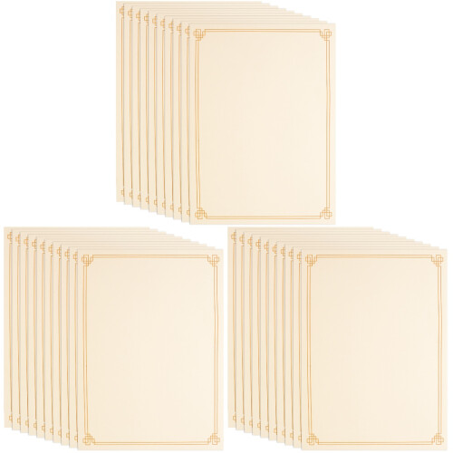 30Pcs Beige A4 Blank Certificate Paper Writable Printable for Awards 1