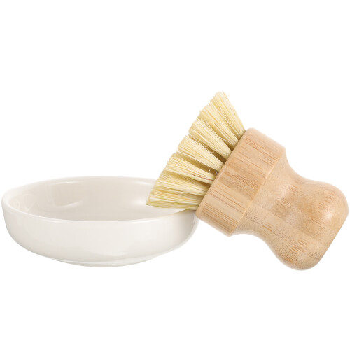 4Sets Ceramic Kitchen Brush Dish Scrubber for Pots Pans 1