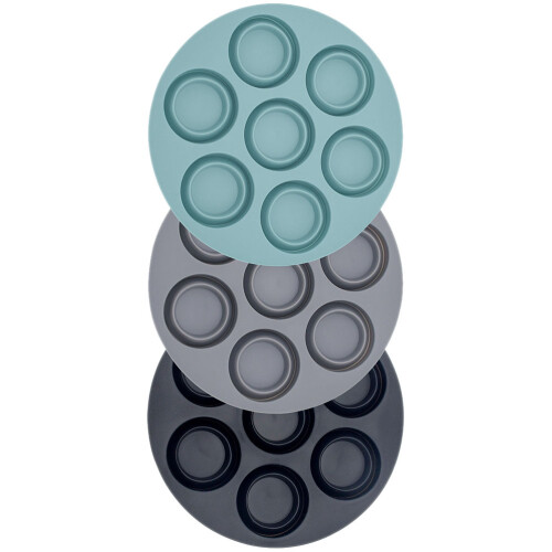 6Pcs Silicone Muffin Pan Assorted Colors Nonstick Cupcake Baking Cups 2