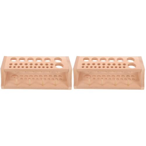 2Pcs Tool Shelf Wooden Craft Tools Storage Rack 2