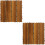 2Pcs Home Use Wood Deck Tiles Light Brown Interlocking Patio Flooring 5