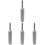 4Pcs Rotary Hammer Ground Rod Driver Silver Stainless Steel Tool 4