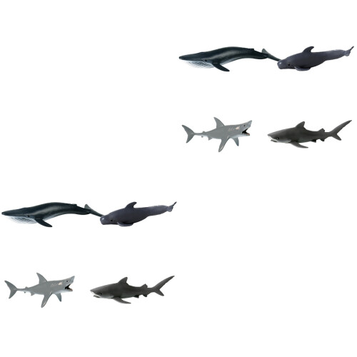 8 Pcs Children's Educational Simulation Marine Animal Models Set 2