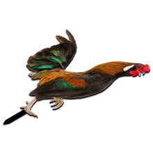 3Pcs Chicken-Shaped Acrylic Lawn Stakes for Garden and Yard Decor