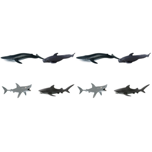 8 Pcs Children's Educational Simulation Marine Animal Models Set 1