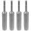4Pcs Rotary Hammer Ground Rod Driver Silver Stainless Steel Tool 5