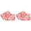 4Pcs Breathable Hamster Sleep Mat Assorted Color Glass Marble Material 4