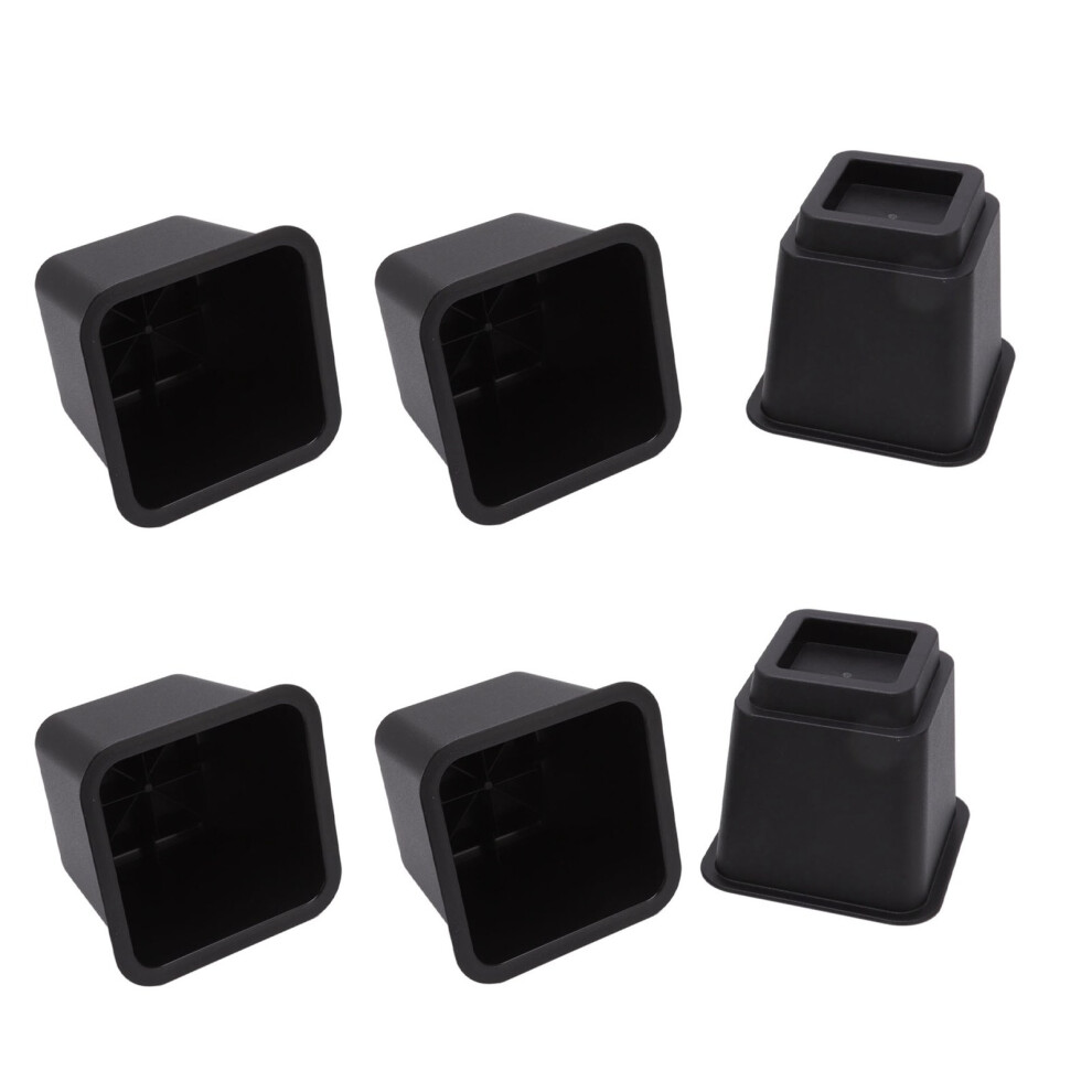 6Pcs Bed Risers 5In High Black Plastic Furniture Riser Blocks For Home Office 7891374081596