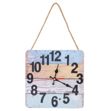 Horloges rustiques en bois de style cĂ´tier, mouvement Ă quartz silencieux pour une ambiance sereine, grand affichage en chiffres arabes pour une