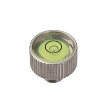 Niveau à bulle en métal 1/4 de pouce, vis en acier inoxydable argenté, 1,3 cm