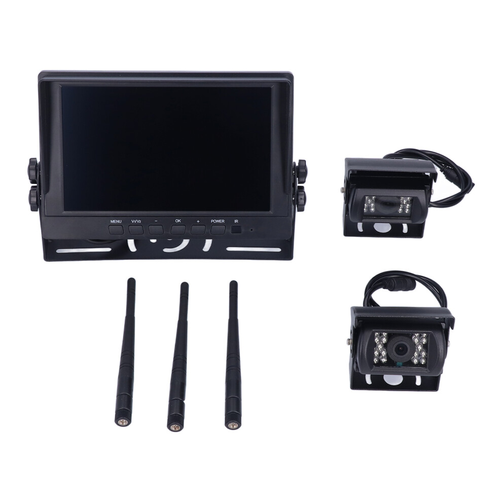 Night Vision Reverse Camera Universal Design, Waterproof Ir Led Rear View Backup Camera With Wide Viewing Angle For Rv Truck Bus Trailer Applications 9370362712196