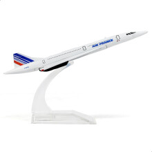 Concorde Metal DieCast Aircraft Model 1:400 Alloy Concorde Model Mini Plane with Stand for Display or Gifts Air France 01. Air France Scale 1/400