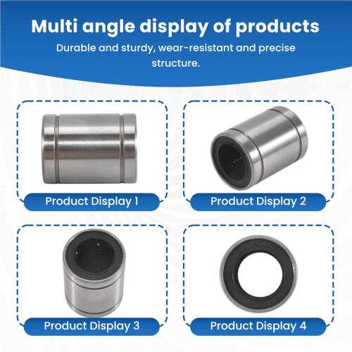 LM20UU 20mm Inside Dia Linear Motion  Bush Bearing Bushing Silver
