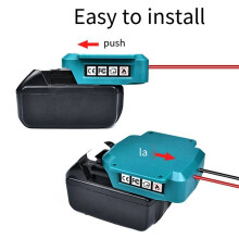 För 18V Li-Ion Batteri BL1830 BL1840 BL1850 Starthjälp Automotive Booster Cable Converter Startkablar Adapter