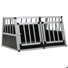 Cerca para cão de dupla porta 89 x 69 x 50 cm preto 02_0000063