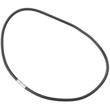 30 Black Rubber Lace Choker Necklace 450X4mm per Woman
