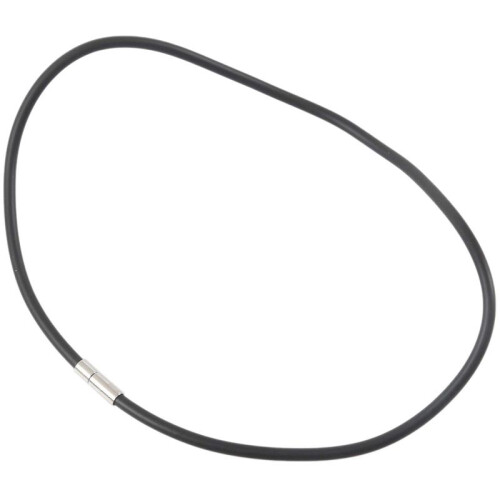 30 Collana Lacci Girocollo Caucciu' Nero 450X4mm per Donna Uomo