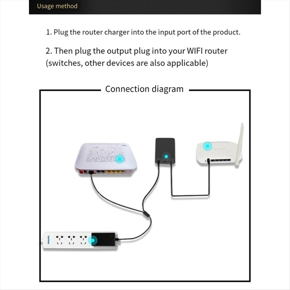 Mini Ups Battery Backup 24W 2200Mah Uninterruptibl 4852006512270