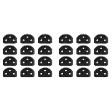 24Pcs Classical Guitar Rollers String Trees Retainer Guides Guitar String Locks Nut Block Clamp, Black