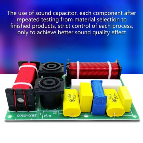 2 Way Audio Divider Crossover Frequency Divider Module Treble Bass HiFi Crossover Filter Distributor Board for Speaker 2