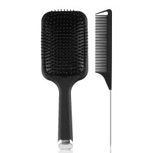 Hair Brush Set with Paddle Hair Brush and Rat Tail Comb, Detangling AntiStatic Styling Tools for All Hair Types