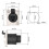 RJ45 Waterproof Network Connector with Rubber Cover D Type Panel Mount Socket RJ45 Ethernet Connector 180 Degree 7