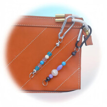 10 Pcs Beadable Keychian Bars Small Carabiner Clips DIY Beaded Key Chains Charm (No Beaded Included) Silver