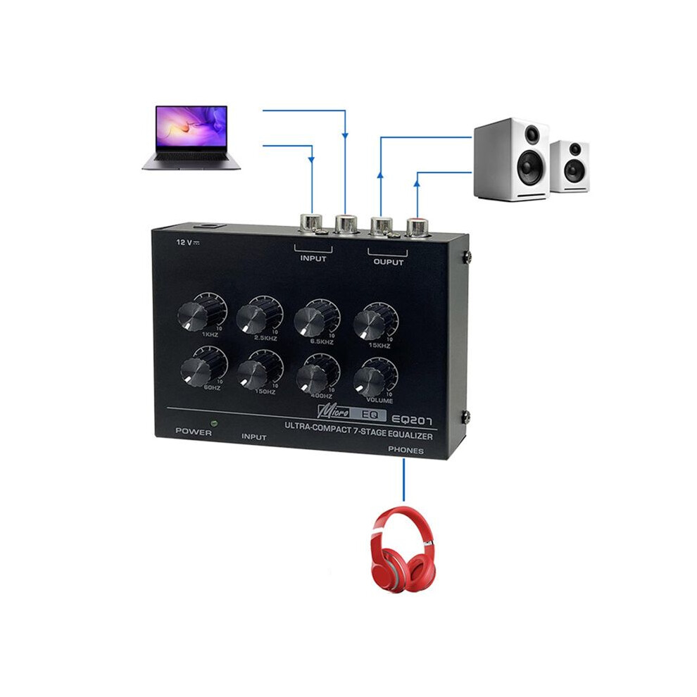 Preamp Eq207 7 Band Equalizers Sound Modifiers Dc12v Power Input Audio Mixer Eu Plug 4712861527836