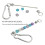 10 St Beadable Keychian Bars Små Karbinhake Clips DIY Beaded Nyckelringar Charm  (Inga Pärlor Ingår) Silver 2