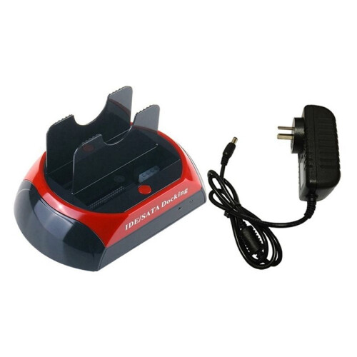 Estação de Encaixe de Disco Rígido de Slot Duplo para HDD /IDE de 2,5 e 3,5 Polegadas SSD USB Caixa de Gabinete de Disco Externo Plugue AU