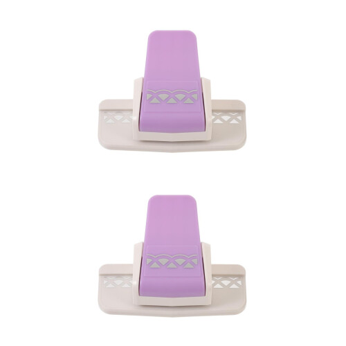 2Stk Plastik Papierstanzer Multicolor Für Kinder Und DIY Basteln 1