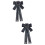 2Stk Schwarze Bow Tie Brosche Mit Für Damen, Vorgebunden 7