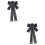 2Stk Schwarze Bow Tie Brosche Mit Für Damen, Vorgebunden 6