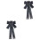 2Stk Schwarze Bow Tie Brosche Mit Für Damen, Vorgebunden 3