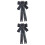 2Stk Schwarze Bow Tie Brosche Mit Für Damen, Vorgebunden 5