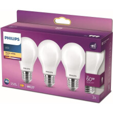 Philips LED Bulbs - Pack of 3 - 60W - Warm White