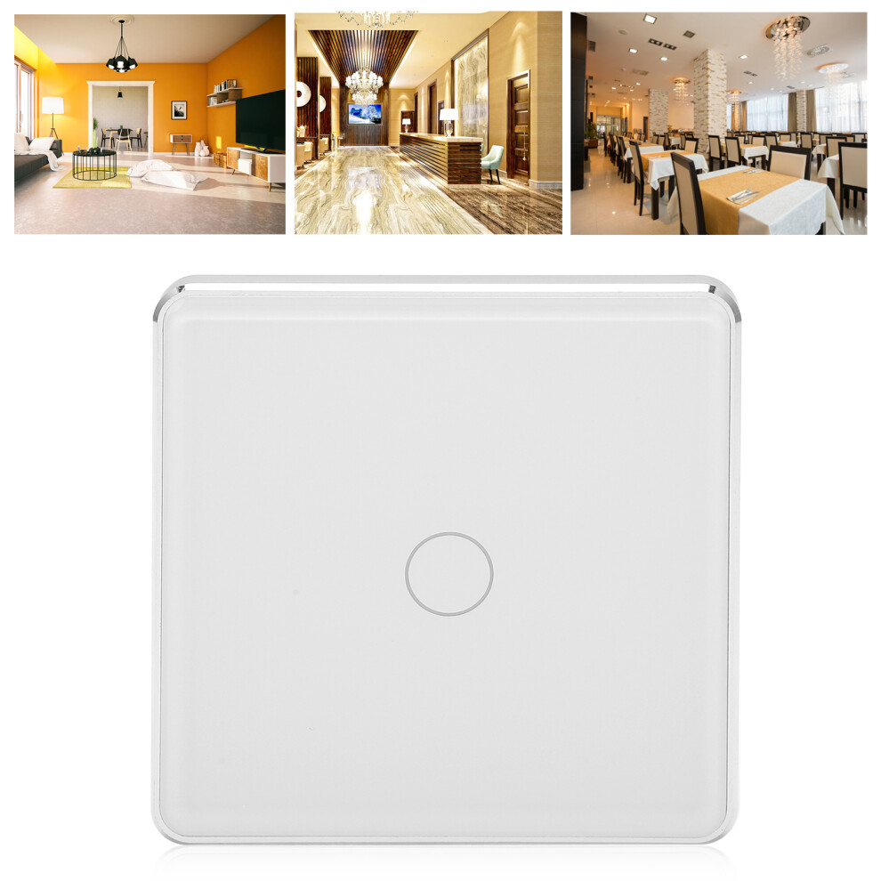 Wireless Zigbee 3.0 Touch Panel Smart Light Switch 1ÂWay, White 8041377583941