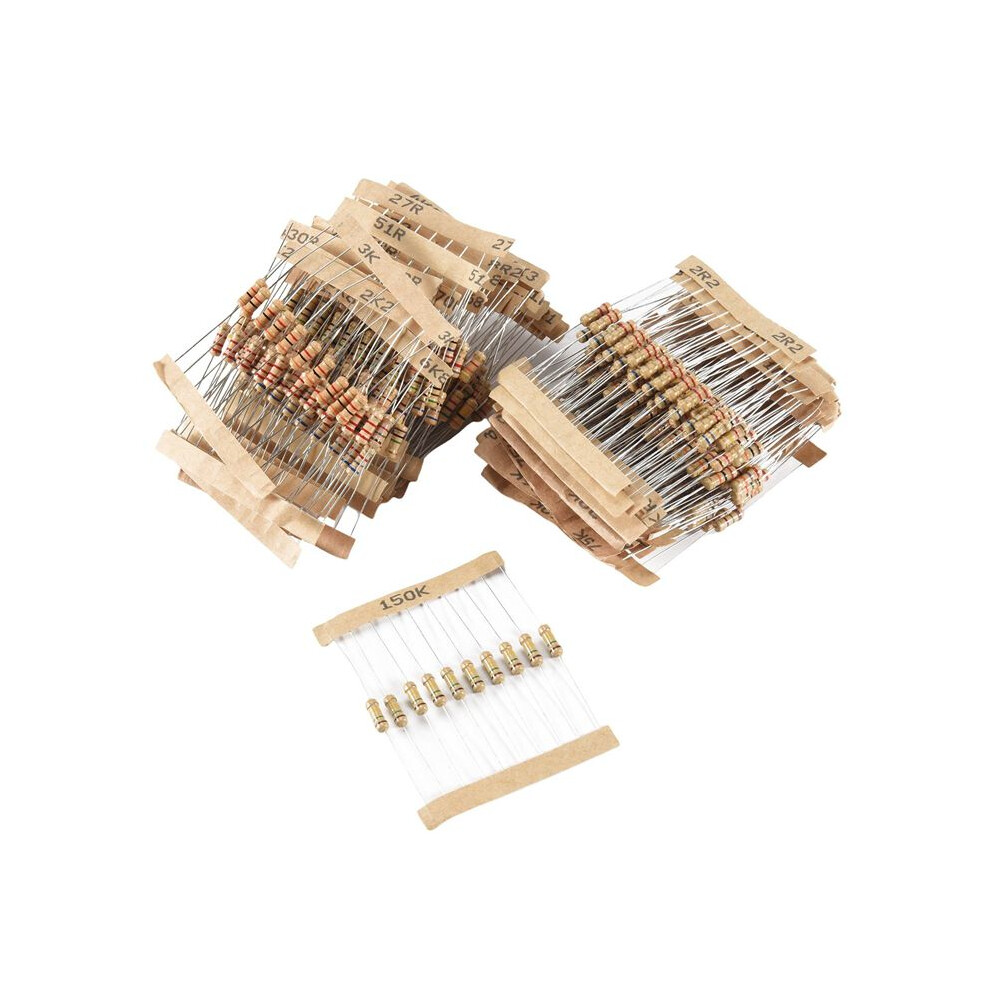 500Pcs 50 Values 1/2W 0.5W 5% Carbon Film Resistors Assorted Kit Set 6033932667724