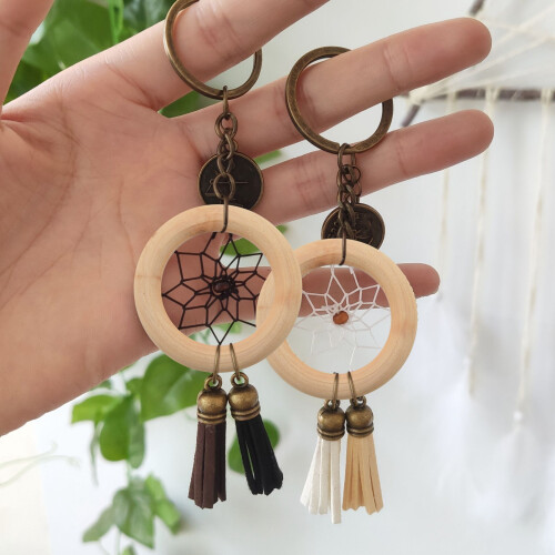 Natural wooden rings, diameter 50mm 2