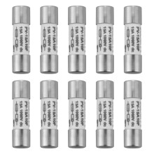 10 Pcs 1000 VDC Fuse Solar PV Explosion-proof Fuse Silver - 15A
