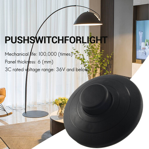 1pcs Black In- Lamp Foot  Push Power Pedal Light FootSwitch 1